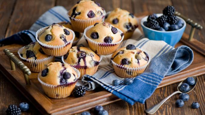 Muffins sa borovnicama. Fotografije - Yandex. slike