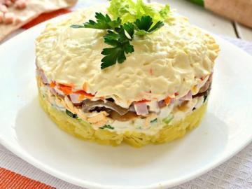 Vechinoy salata sa sirom i gljivama: tako ukusna da je nemoguće otrgnuti!