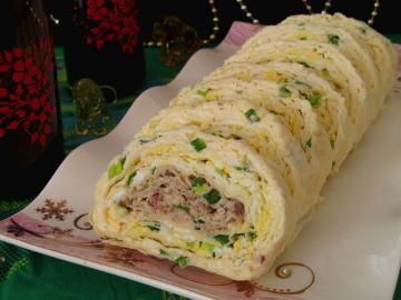 Roll s lavash "Mimosa". Ukusna i laka