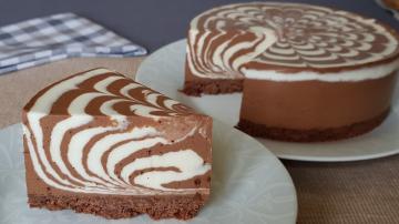 Zebra kolač bez pečenja. Jednostavan i brz korak po korak recept za vanilin i čokoladna torta