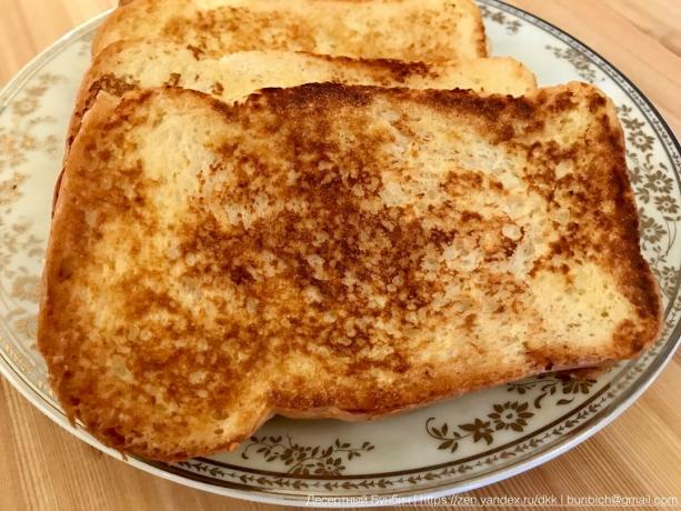 Pržena zlatno kora, a karakterizira za savršen tost