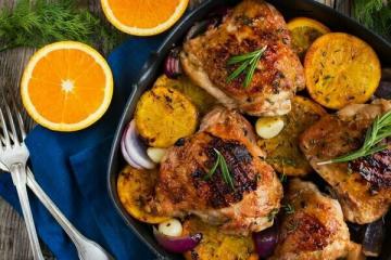 Piletina pečena s narančama