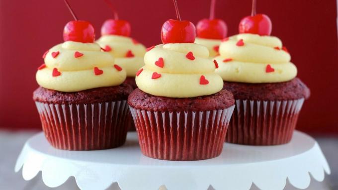 Cupcakes "Red Velvet". Fotografije - Yandex. slike
